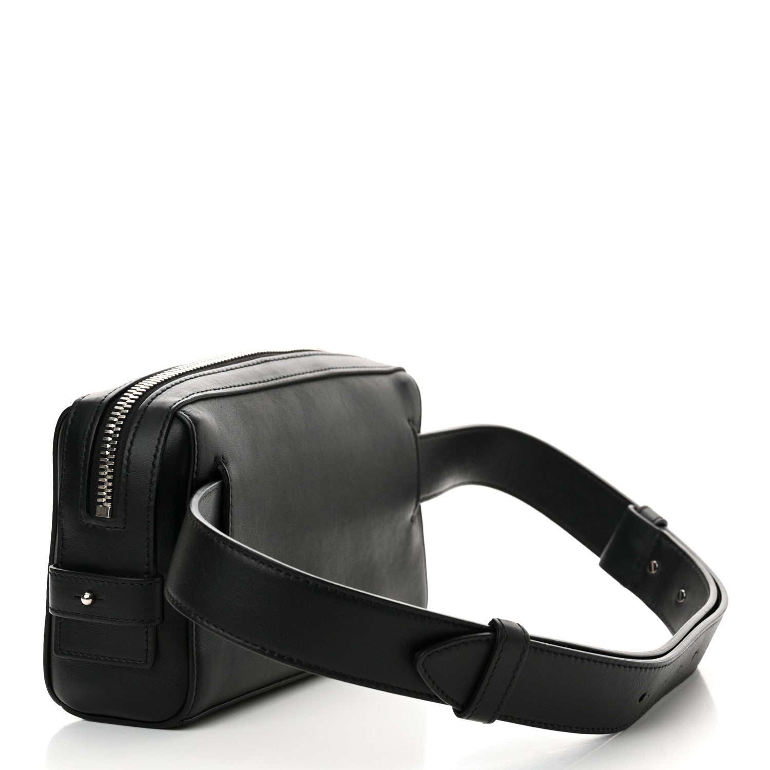 Givenchy Calfskin Logo Belt Bum Bag Hip Pouch Black 2 of 9