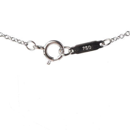 Tiffany 18K White Gold Diamond Mini Metro Horseshoe Pendant Necklace 6 of 7