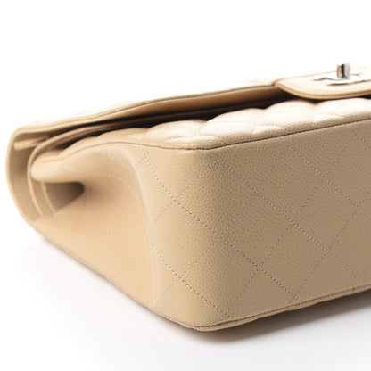 Chanel Caviar Quilted Jumbo Double Flap Beige 6 of 11