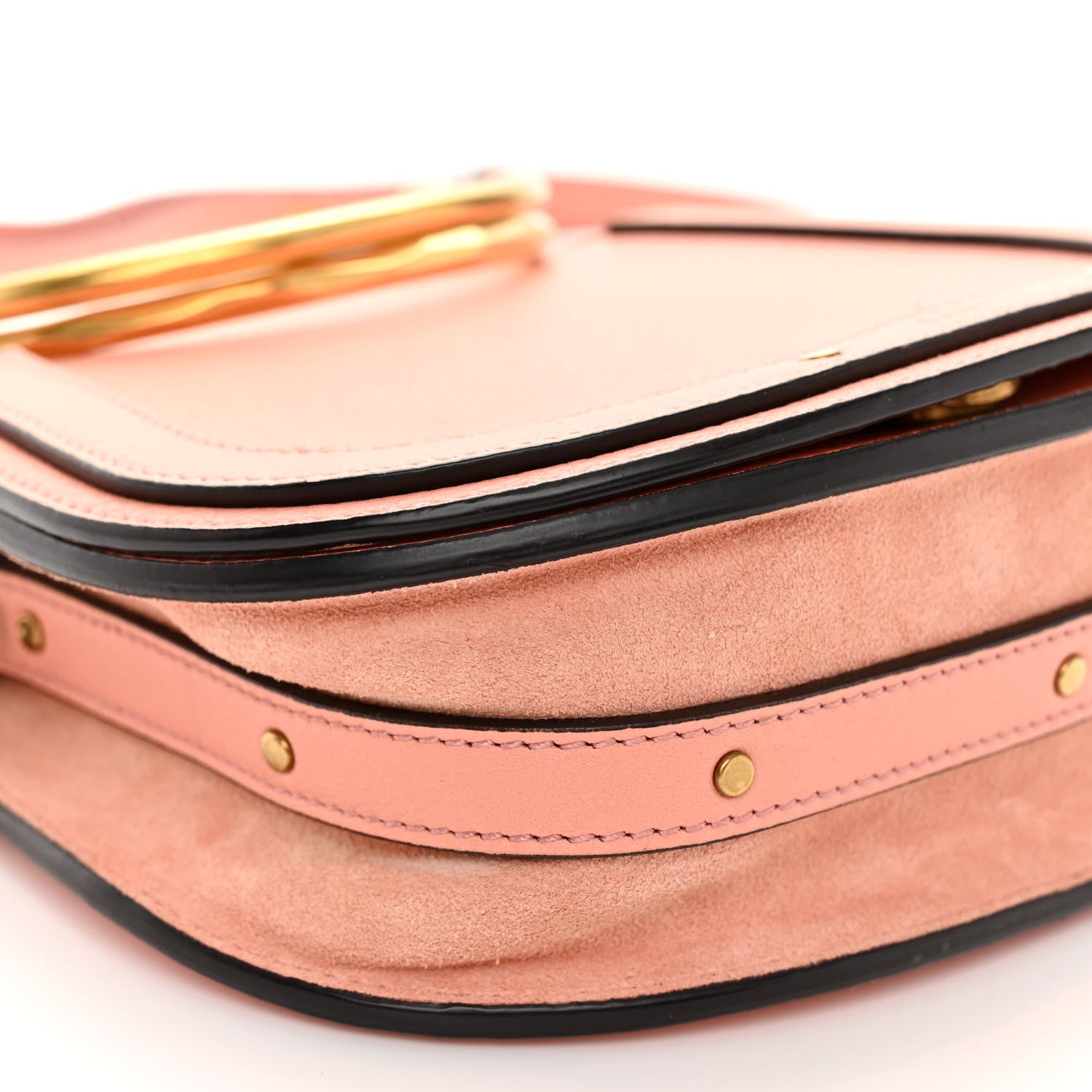 Chloe Calfskin Suede Small Nile Bracelet Bag Ideal Blush 8 of 13