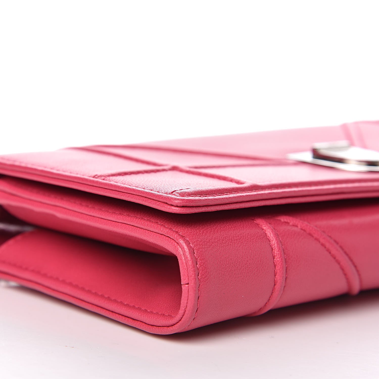 Christian Dior Lambskin Diorama Croisiere Chain Wallet Fuchsia 8 of 10