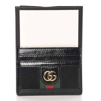 Gucci Suede Patent Web GG Ophidia Card Holder Black 8 of 8