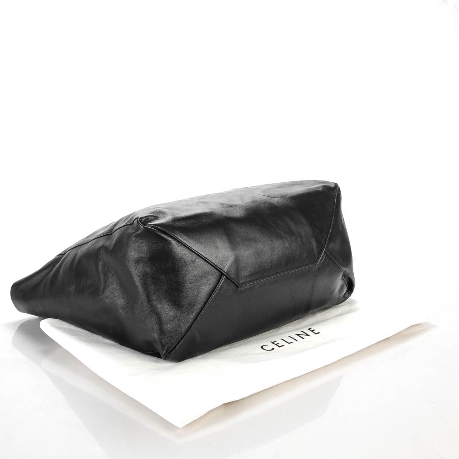 Celine Lambskin Horizontal Cabas Black 4 of 8