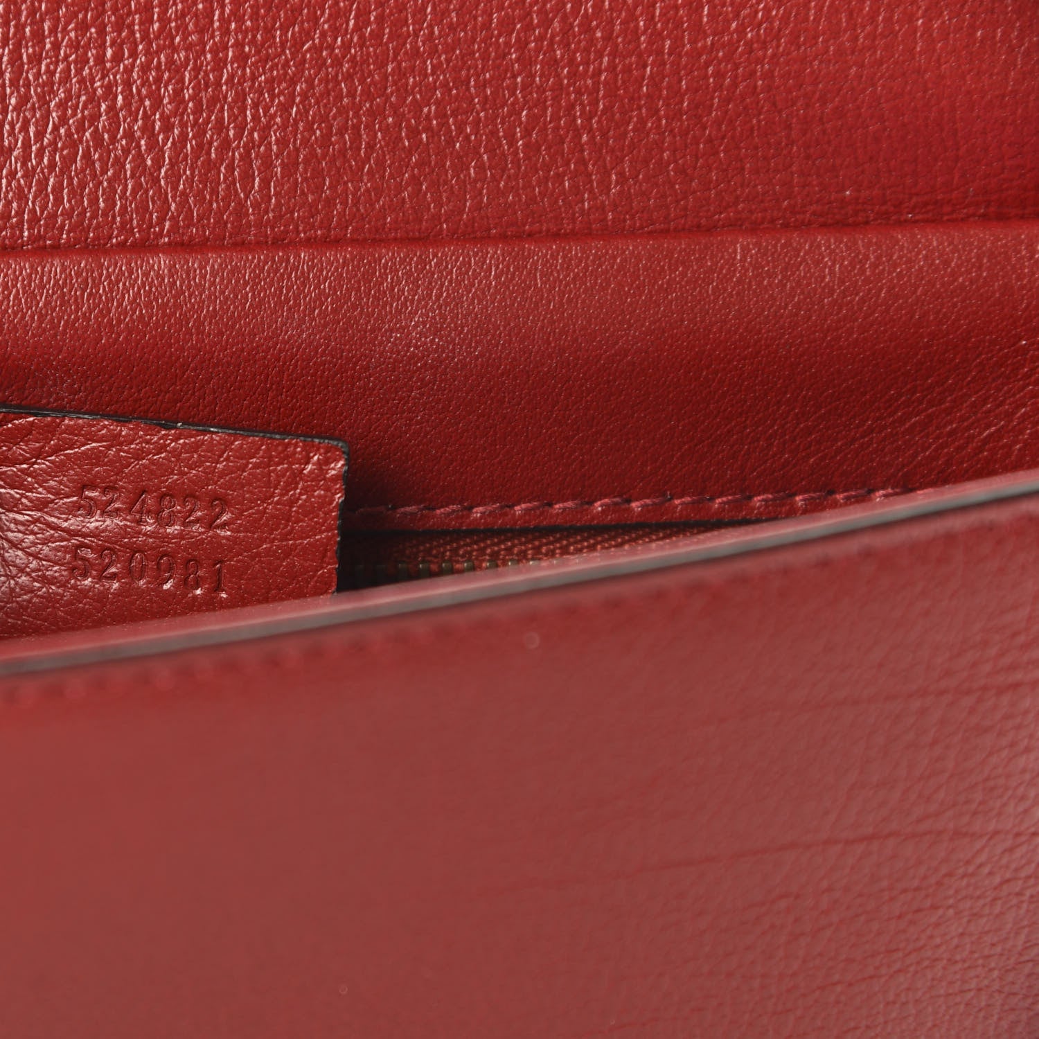 Gucci Calfskin Diagonal GG Medium Thiara Double Envelope Shoulder Bag Black Red 9 of 10