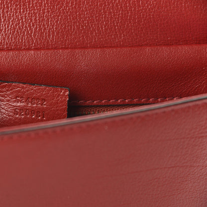 Gucci Calfskin Diagonal GG Medium Thiara Double Envelope Shoulder Bag Black Red 9 of 10