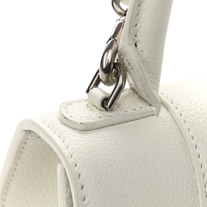 Balenciaga Grained Calfskin Small Hourglass Top Handle Bag White 8 of 12