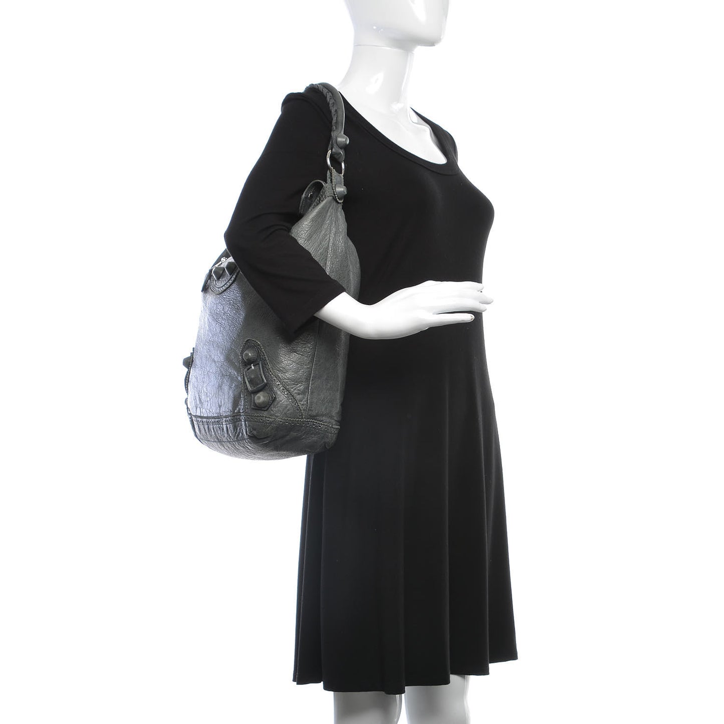 Agneau Giant Brogues Hardware Day Hobo Anthracite