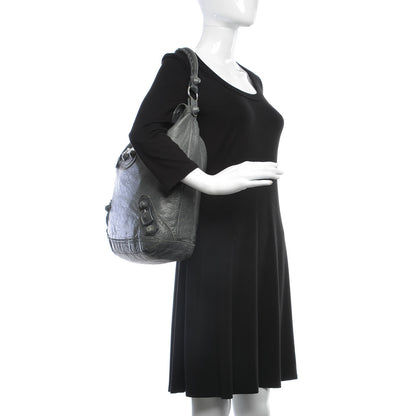 Balenciaga Agneau Giant Brogues Hardware Day Hobo Anthracite 2 of 7