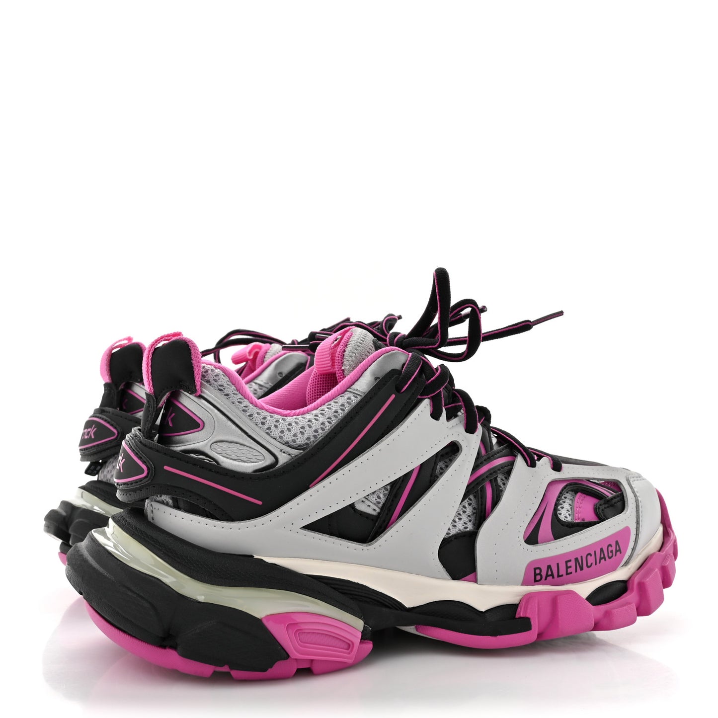 Mesh Nubuck Effect Fabric LED Womens Track Sneakers 36 Grey Pink Black