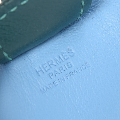 Hermes Milo Lambskin Grigri Rodeo Horse Bag Charm PM Celeste Malachite Craie 3 of 4