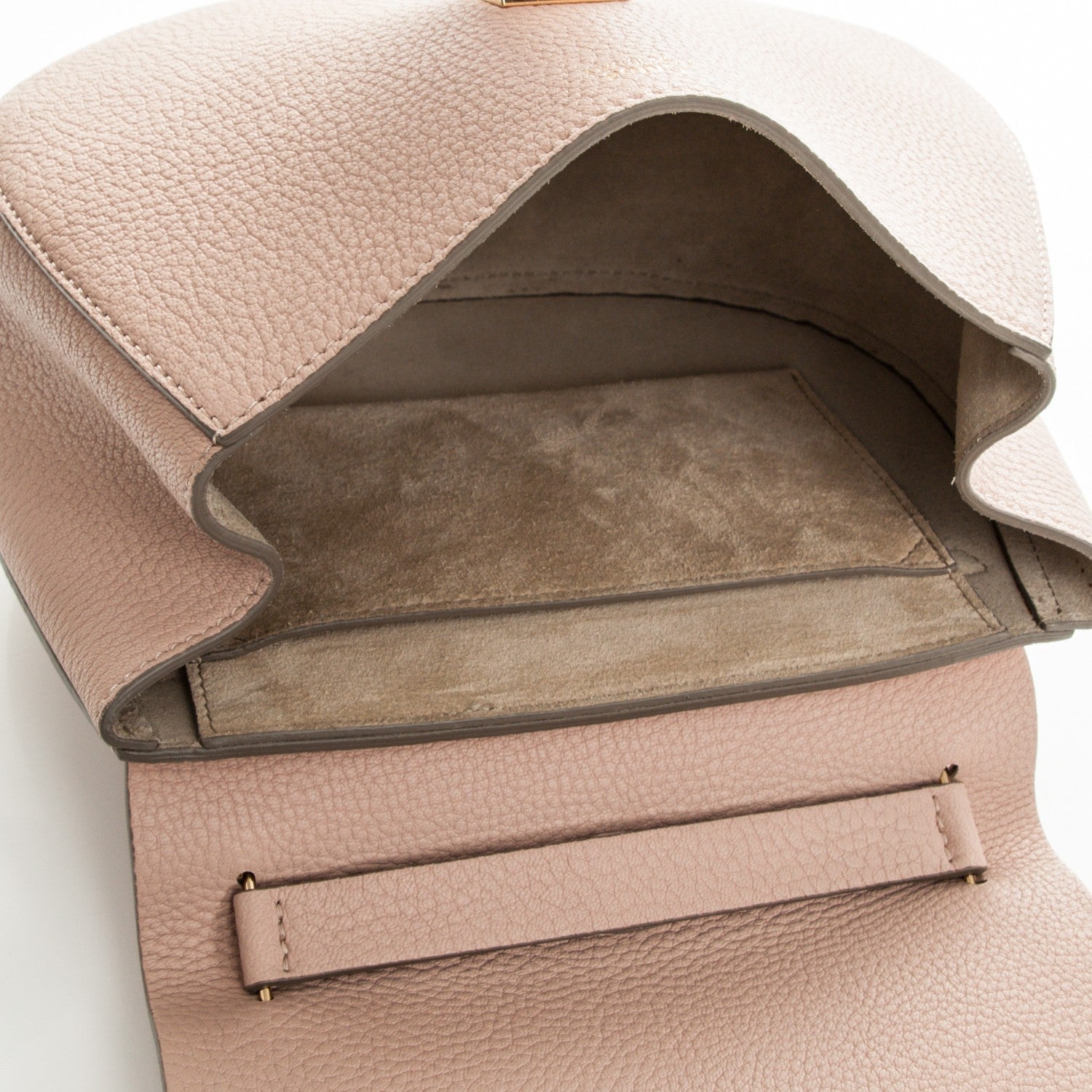 Chloe Grained Lambskin Drew Shoulder Bag Cement Pink 5 of 6