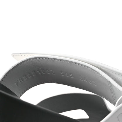 Hermes Calfskin Womens Chypre Sandals 36.5 White 7 of 9