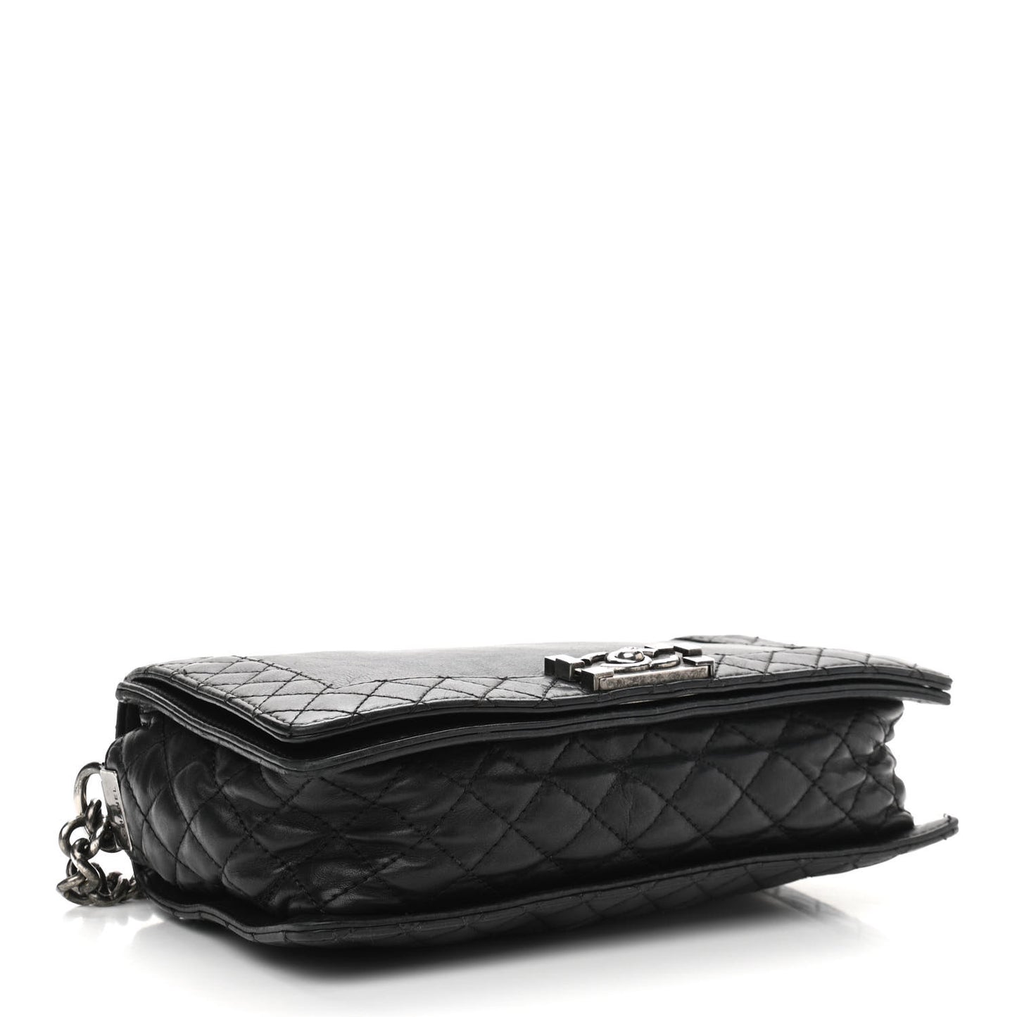 Calfskin Medium Boy Reverso Flap Black