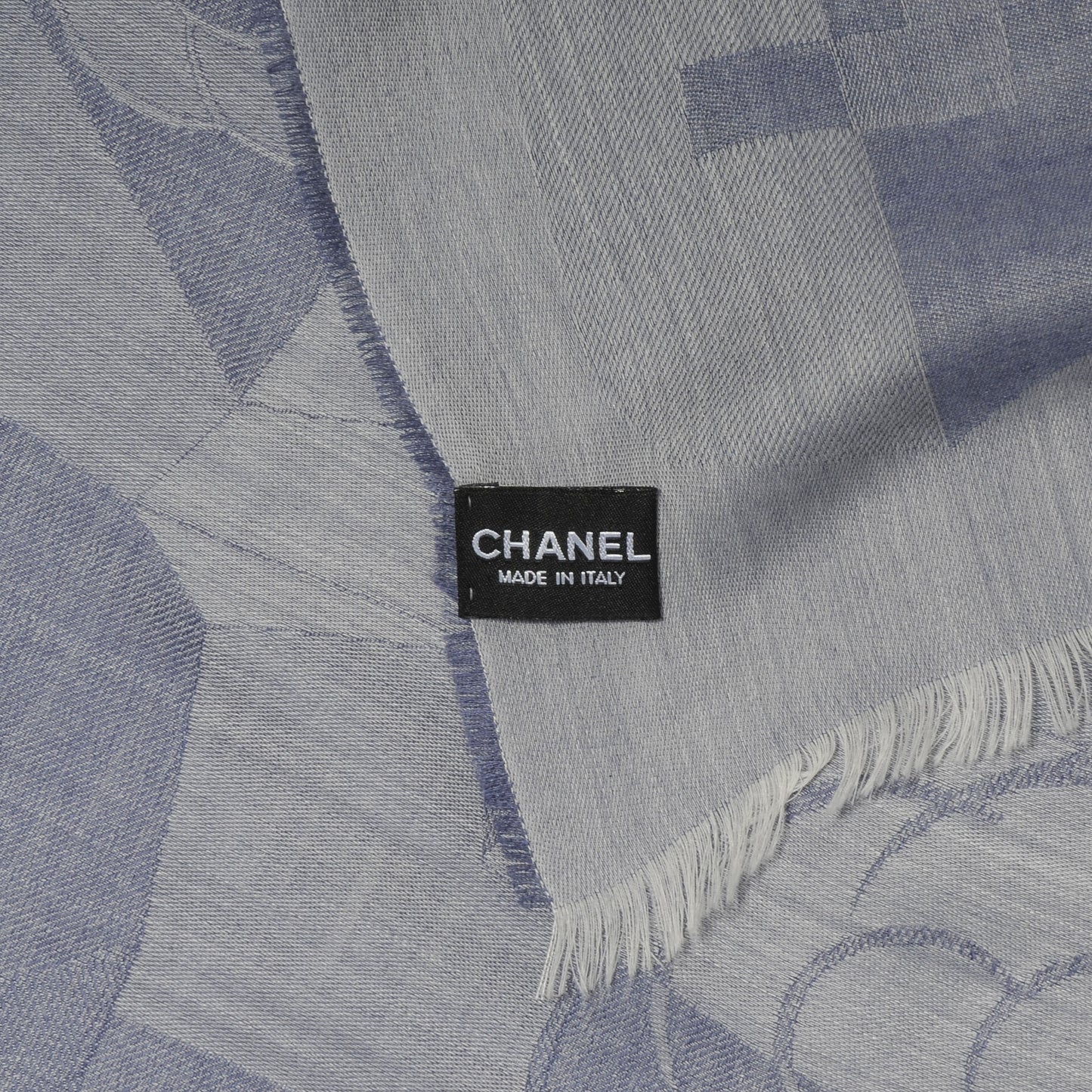 Cashmere Silk Geometric Camellia Scarf