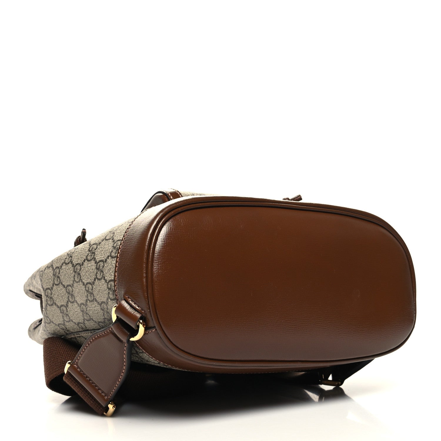 Gucci GG Supreme Monogram Azalea Calfskin Retro Interlocking G Buckle Backpack Beige Ebony Brown Sugar 4 of 11