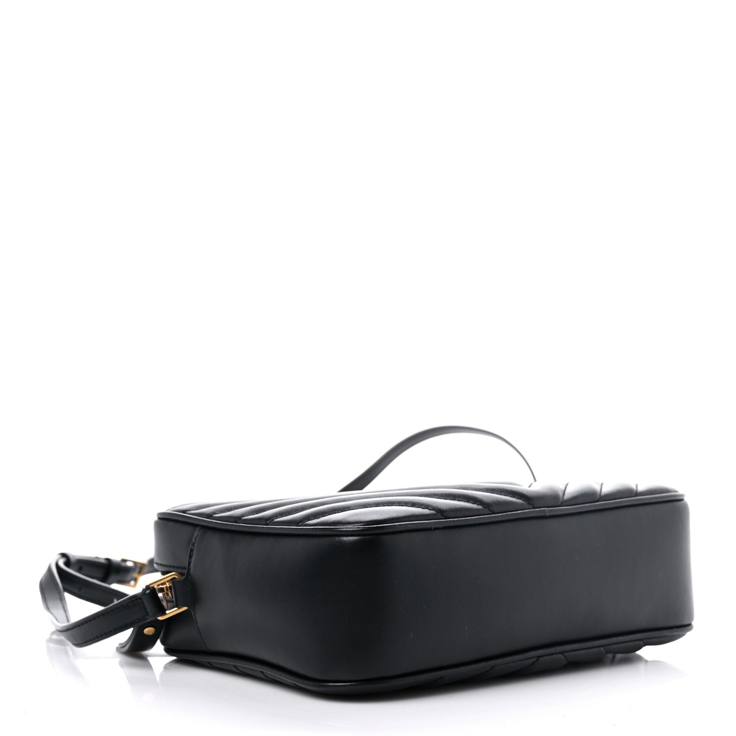 Calfskin Matelasse Monogram Lou Camera Bag Black