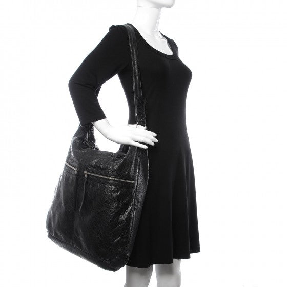 Balenciaga Agneau Classic Hardware Large Square Tote Black 9 of 15