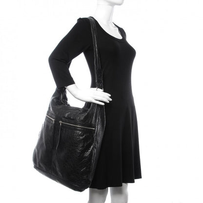 Balenciaga Agneau Classic Hardware Large Square Tote Black 9 of 15