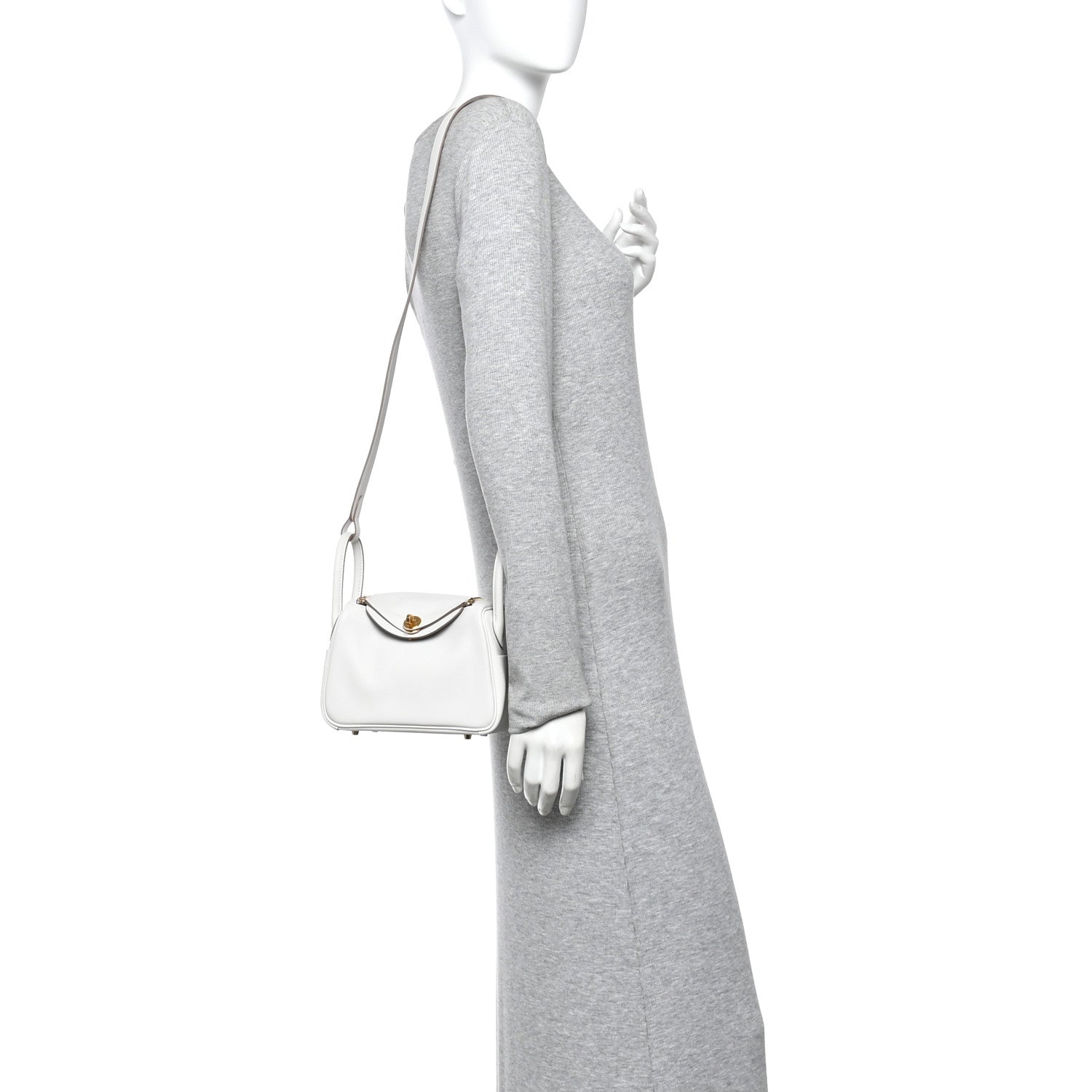 Hermes Swift Verso Mini Lindy 20 Gris Perle Gris Meyer 1859935