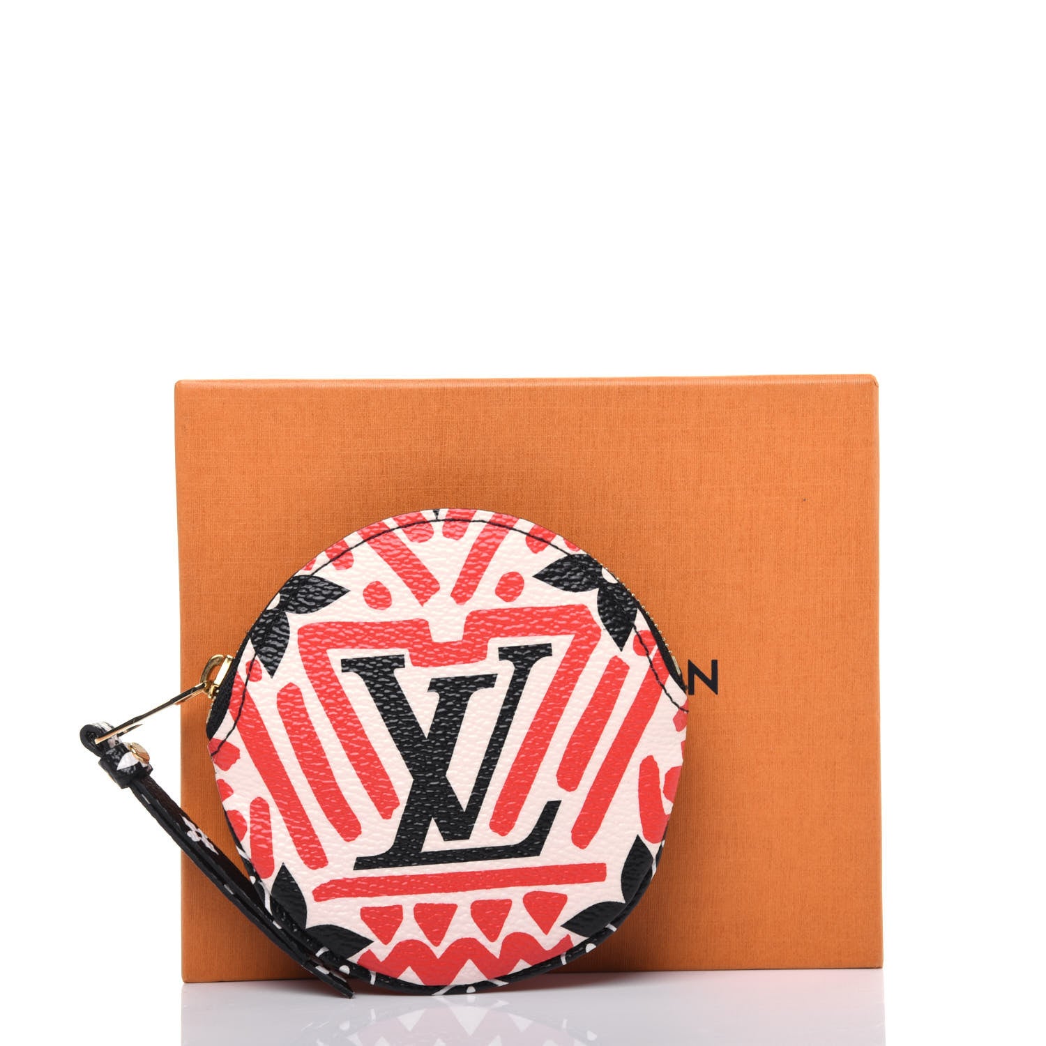 Louis Vuitton Monogram Giant Crafty Round Coin Purse Creme Rouge 10 of 10