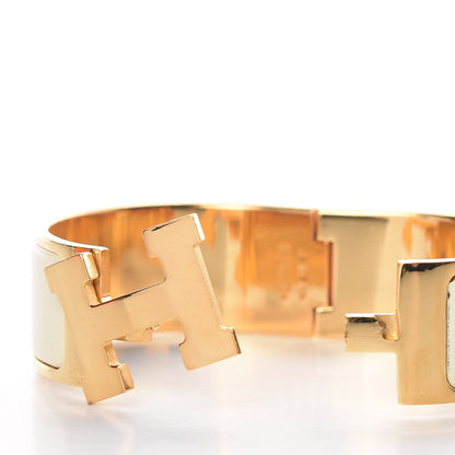 Hermes Enamel Wide Clic Clac H Bracelet PM Craie 5 of 6