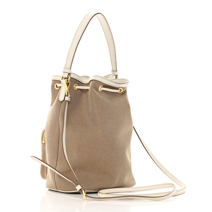 Prada Jacquard Logo Mini Bucket Crossbody Bag Corda Talco 3 of 14
