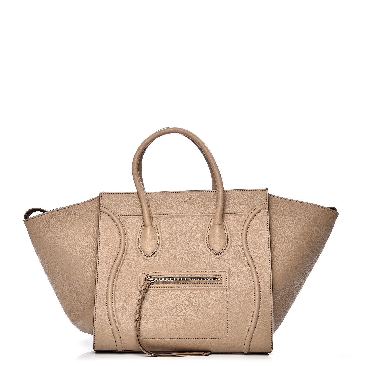 Celine Baby Grained Calfskin Medium Phantom Luggage Beige 1 of 7