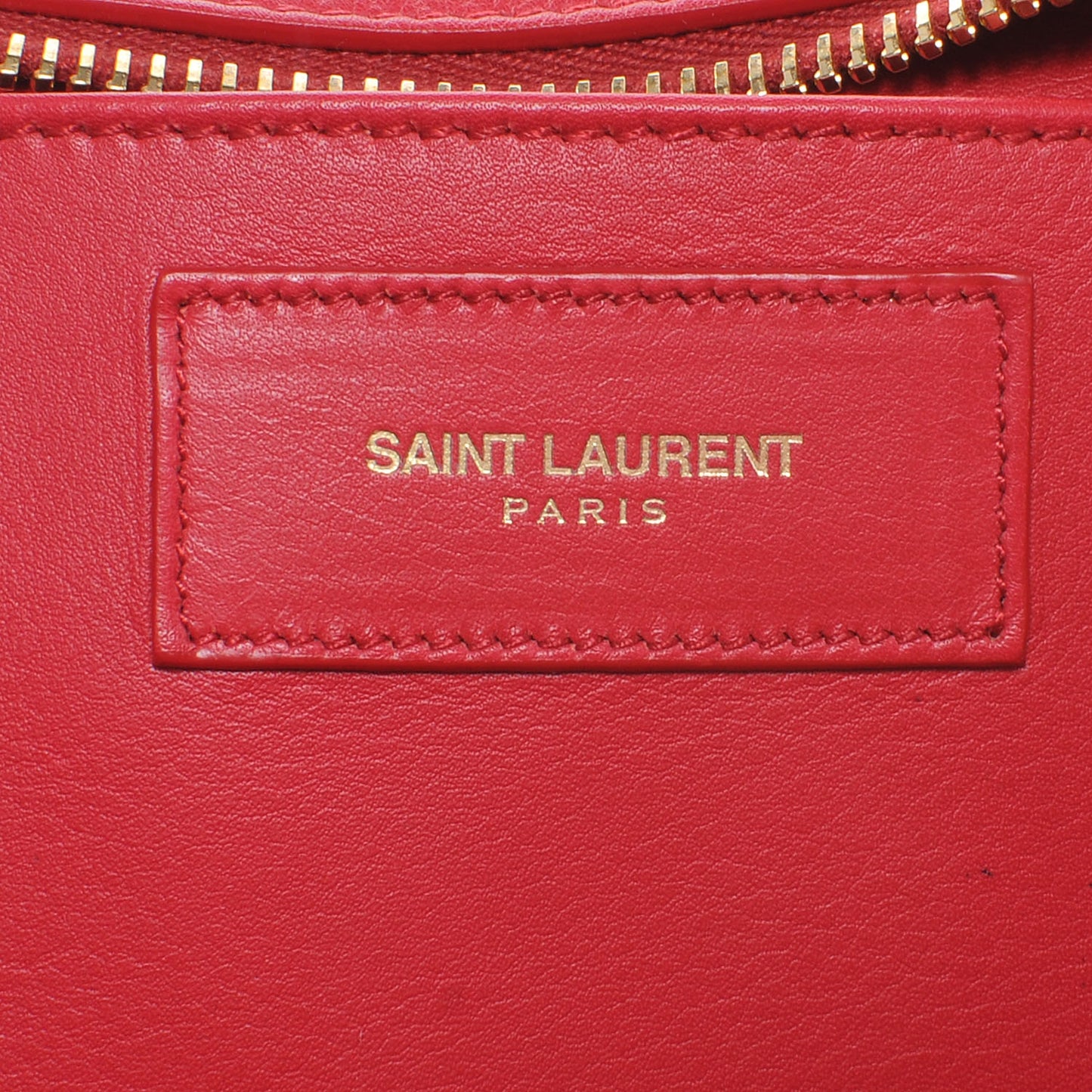 Leather Small Classic Y Cabas Red