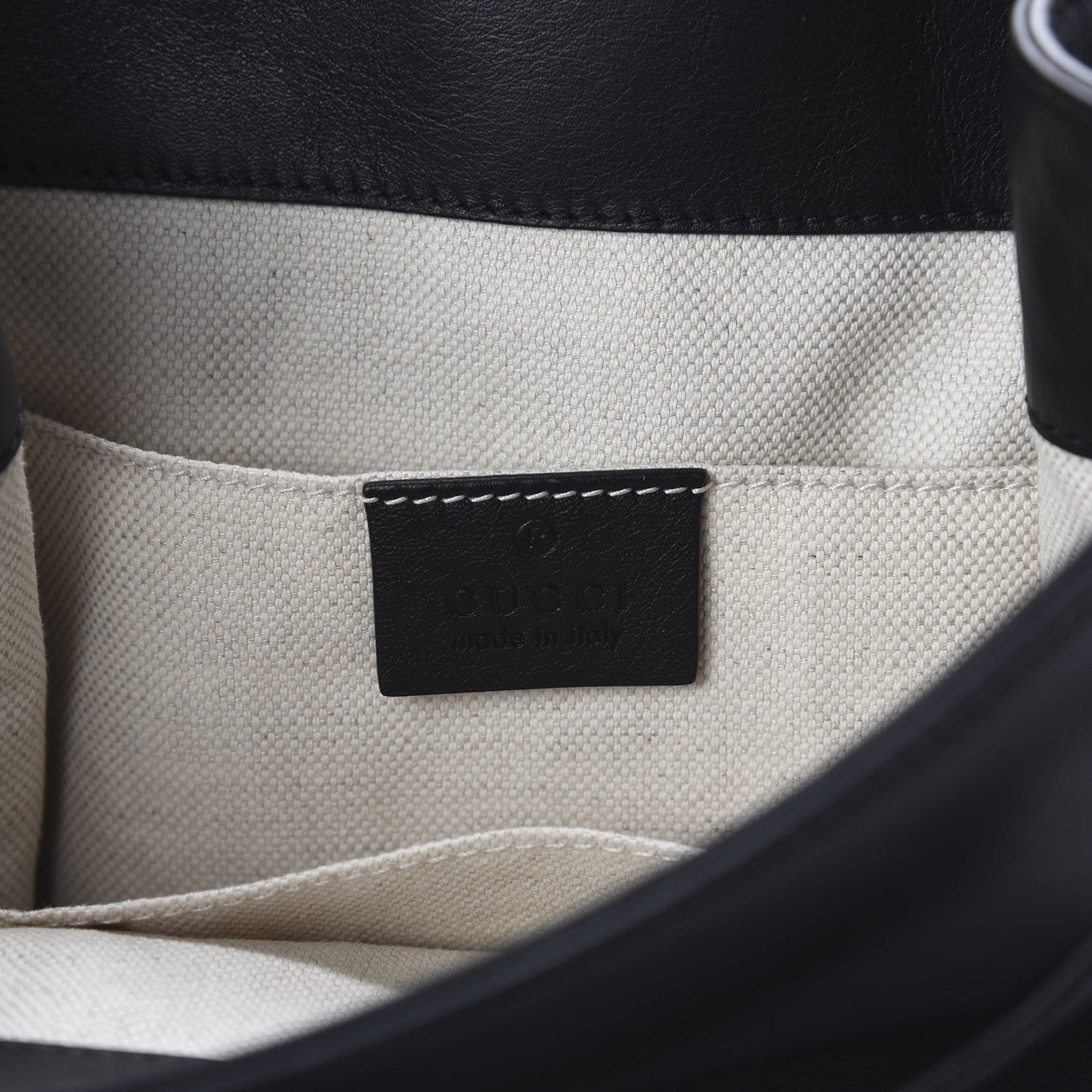 Calfskin Malin Backpack White Black Gold