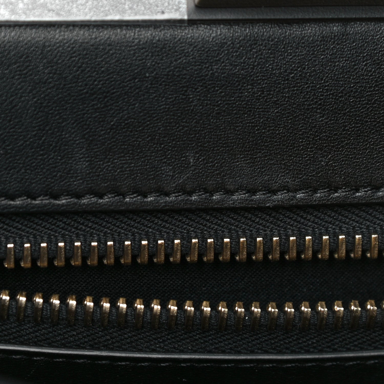 Fendi Vitello Seta Shiny Nappa Medium Peekaboo Iconic Satchel Black 11 of 18
