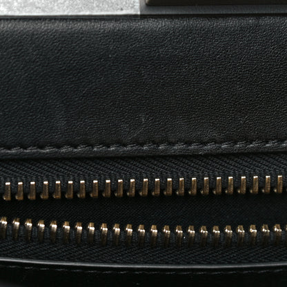 Fendi Vitello Seta Shiny Nappa Medium Peekaboo Iconic Satchel Black 11 of 18