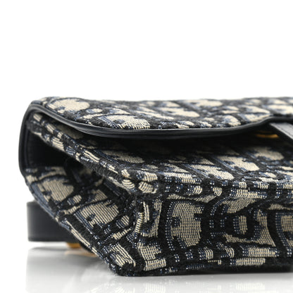 Christian Dior Oblique Saddle Belt Bag Blue 7 of 9
