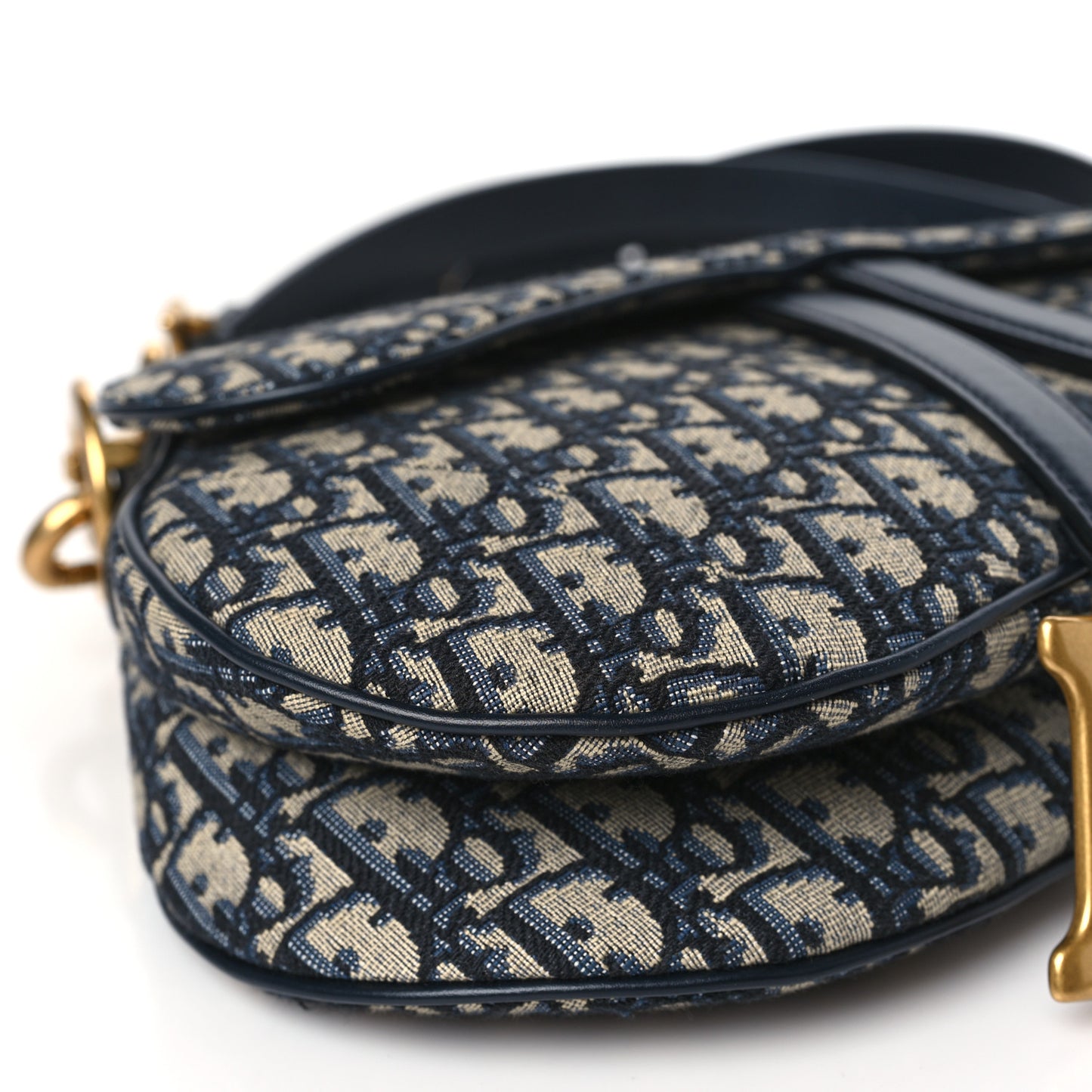 Oblique Saddle Bag With Strap Blue