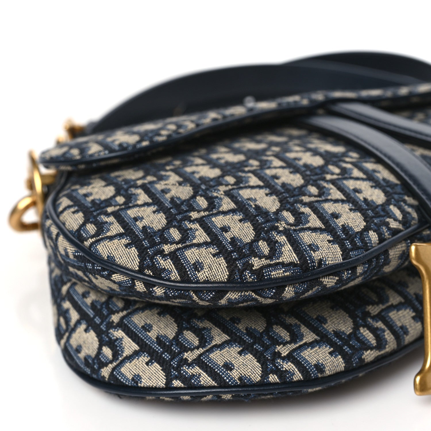 Christian Dior Oblique Saddle Bag With Strap Blue 8 of 8