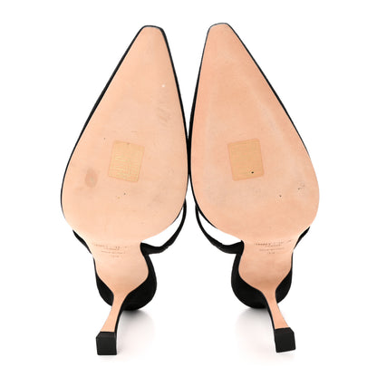 Jimmy Choo Suede Crystal Marta 90 Mules 39 Black 5 of 12