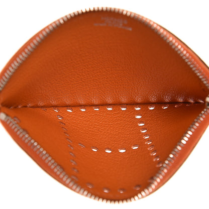 Hermes Chevre Mysore Evelyne Coin Purse Orange 5 of 8