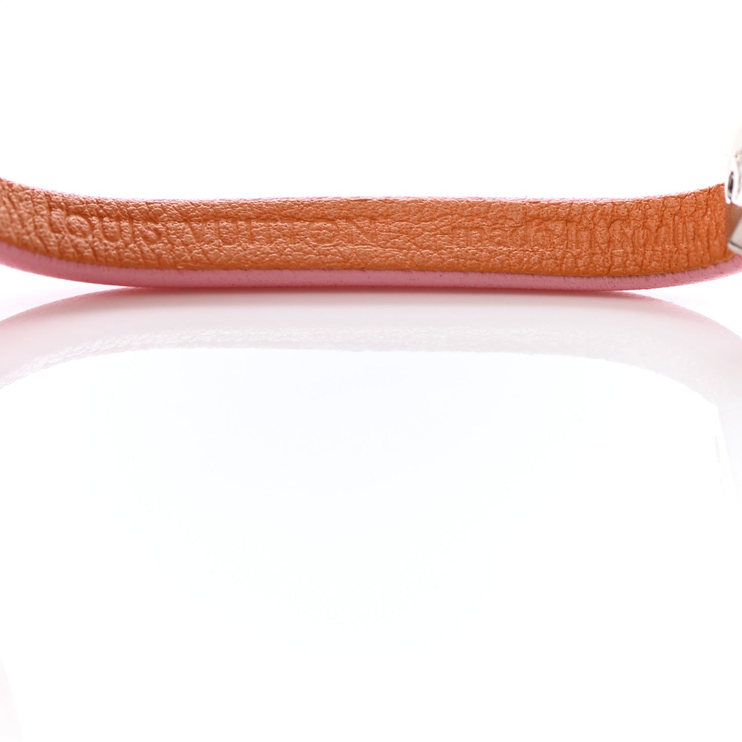 Calfskin Yummy LV Bracelet 17 Pink