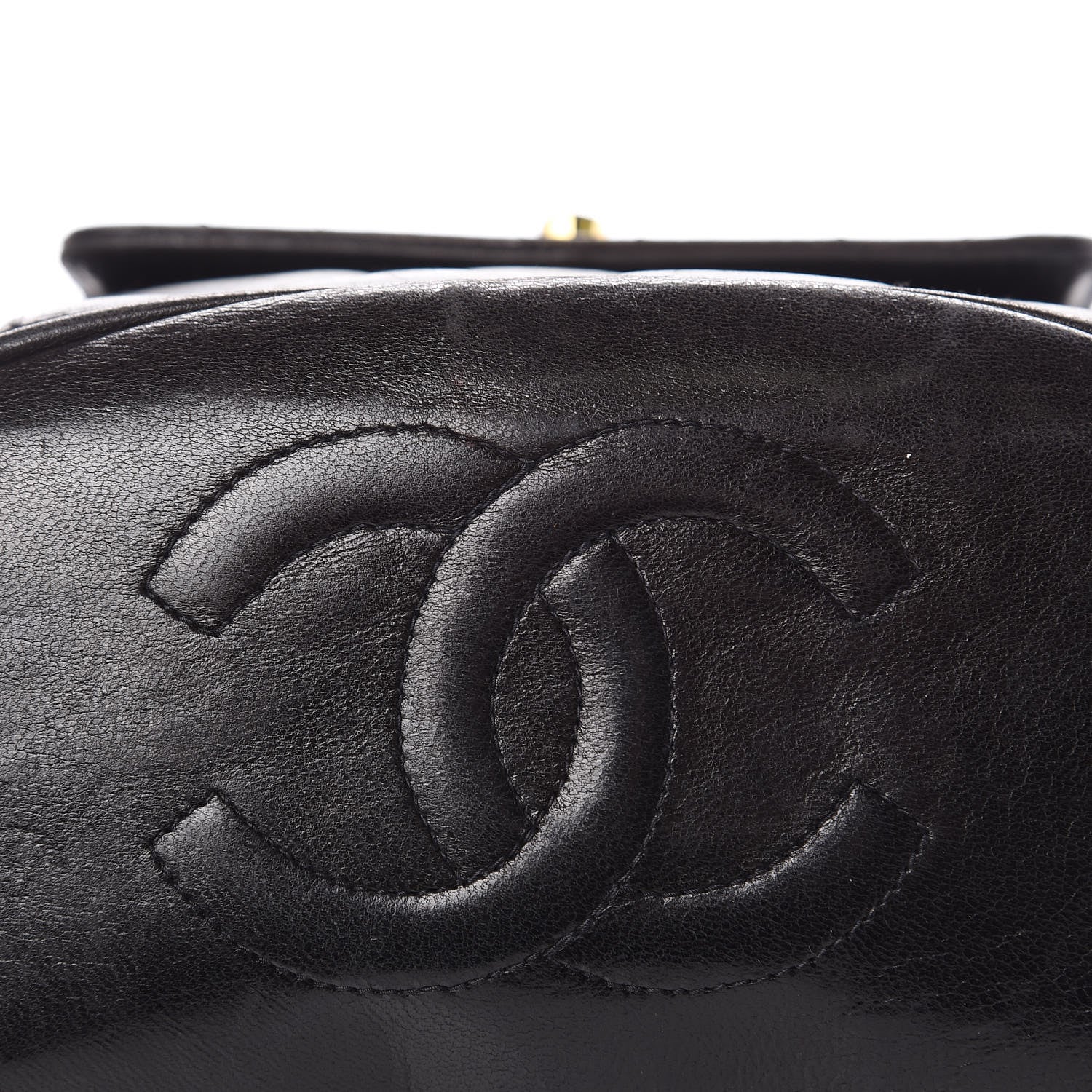 Chanel Lambskin Quilted Drawstring Backpack Black 15 of 18