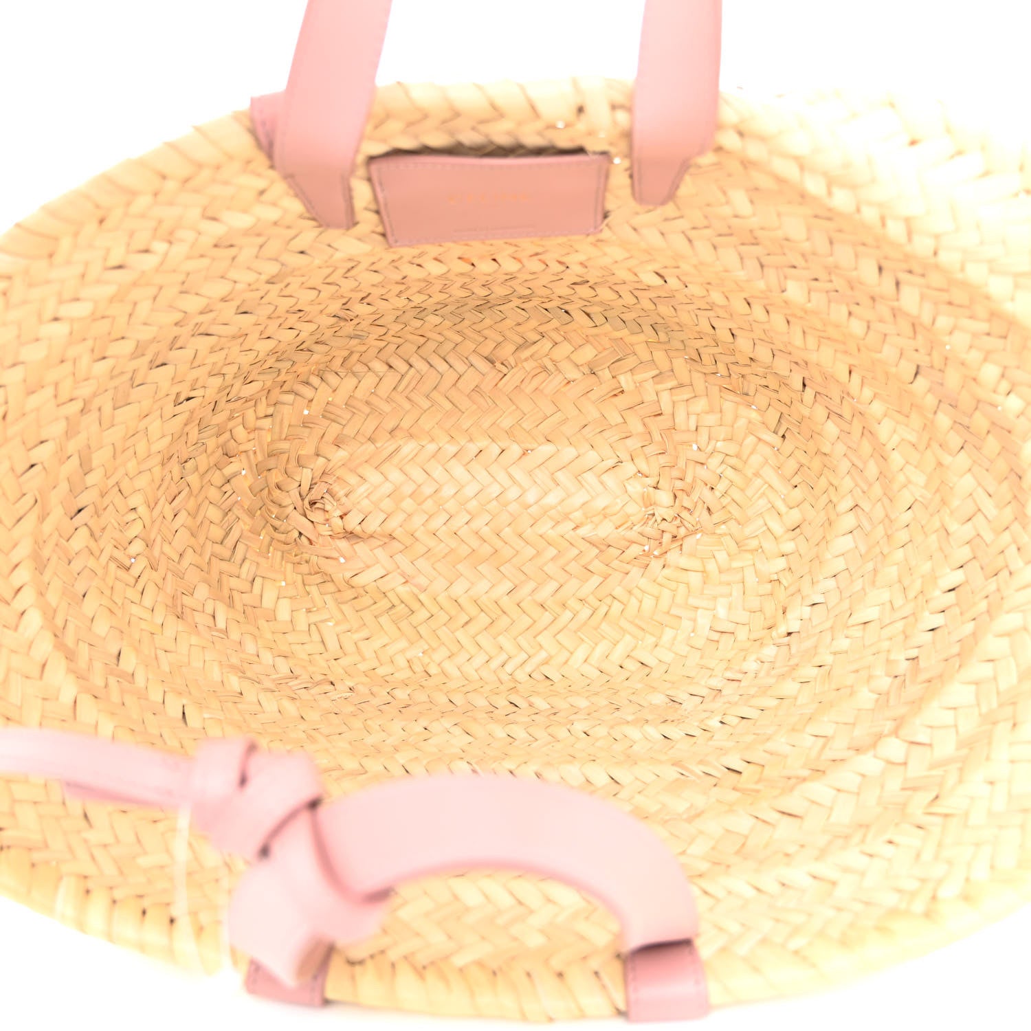 Celine Raffia Calfskin Triomphe Teen Panier Vintage Pink 5 of 10