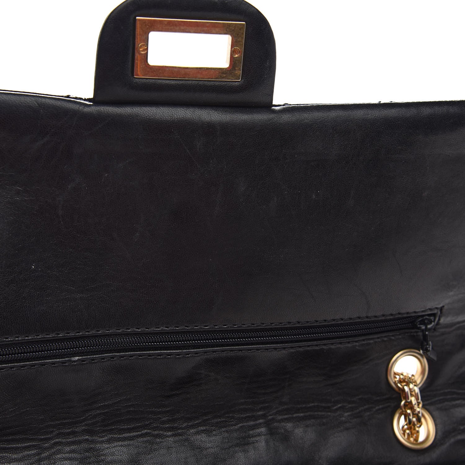 Chanel Distressed Patent Quilted 2.55 Reissue 227 Flap Black 10 of 12