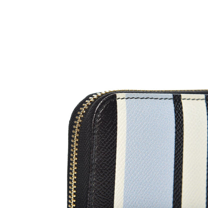 Dolce & Gabbana Dauphine Striped Zip Around Wallet Black 8 of 10