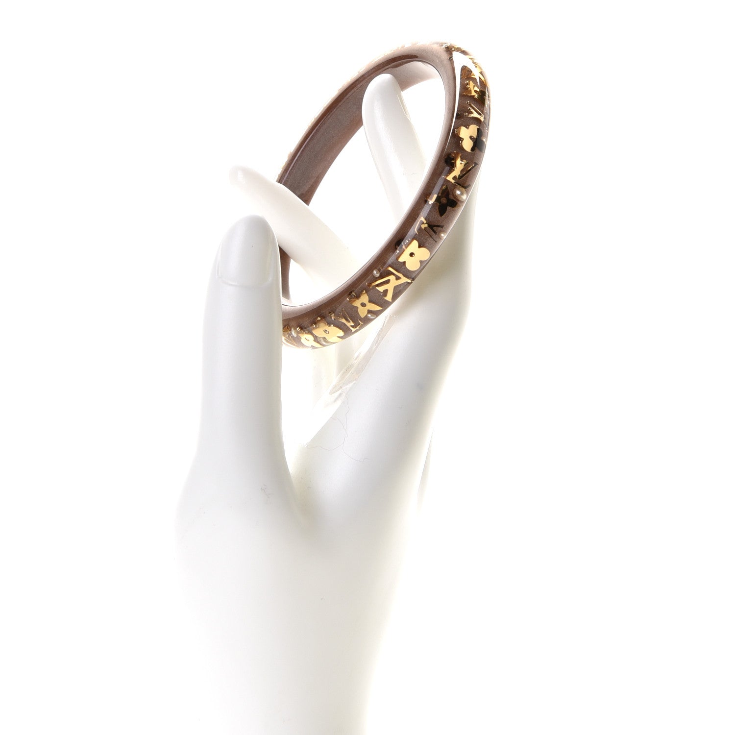Louis Vuitton Resin Swarovski Medium Inclusion Bracelet PM Marron 2 of 4
