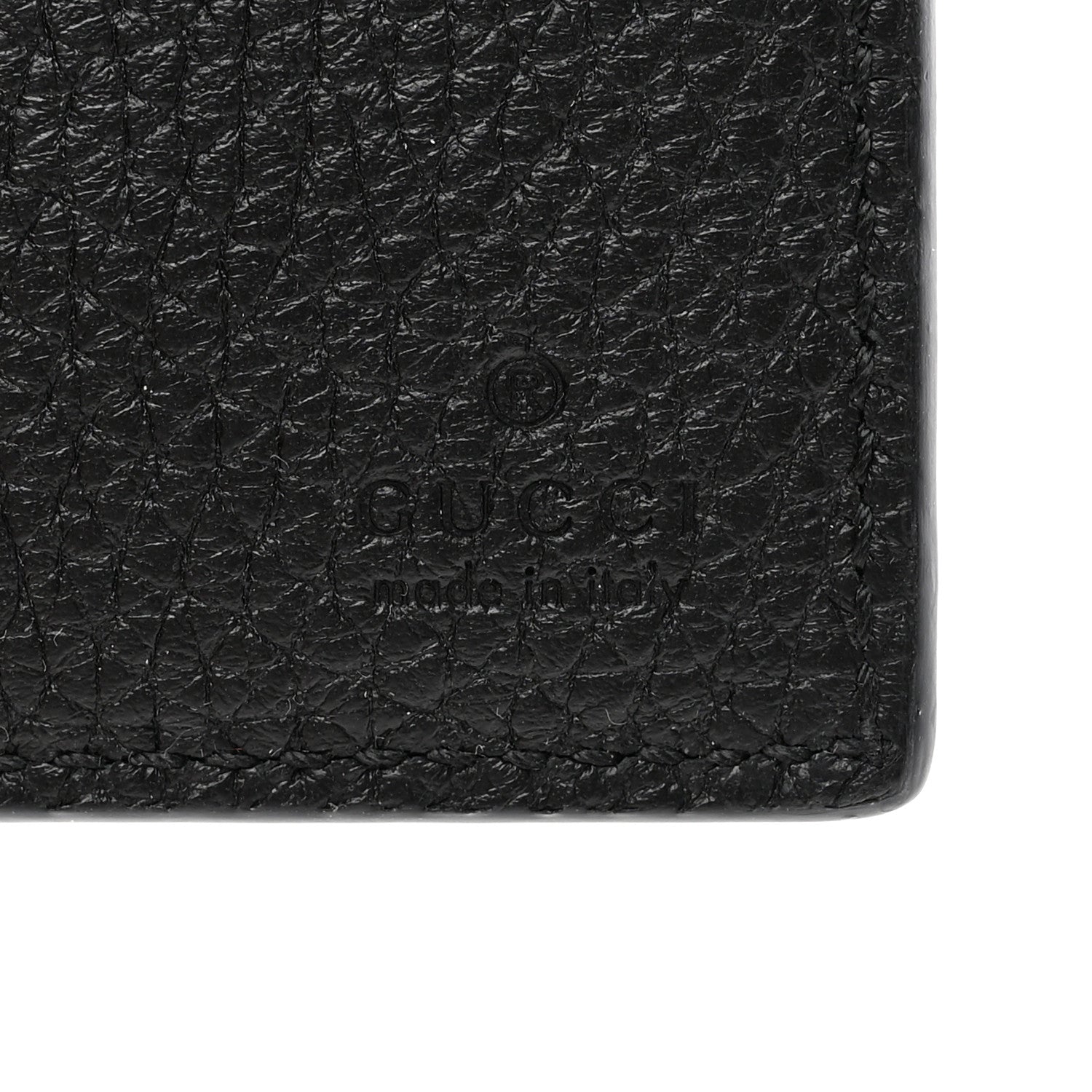 Gucci Piuma Calfskin Jumbo GG Embossed Card Case Black 6 of 7