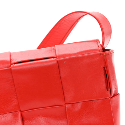 Bottega Veneta Paper Calfskin Maxi Intreccio The Belt Cassette Bag Bright Red 10 of 10