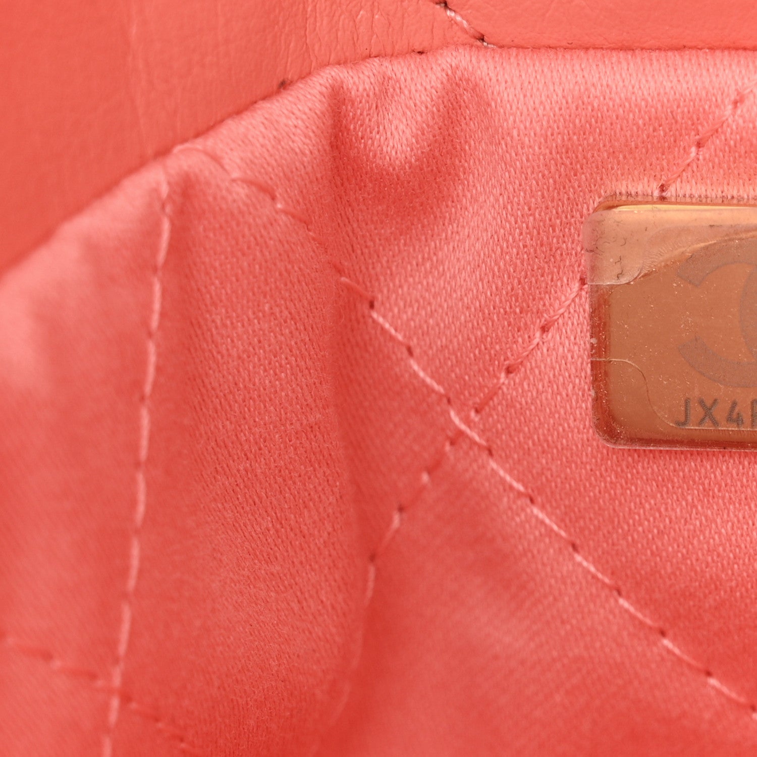 Chanel Shiny Calfskin Quilted Small Chanel 22 Coral Pink 8 of 11
