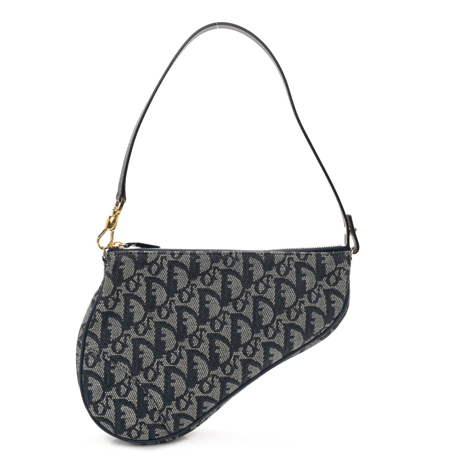 Christian Dior Monogram Mini Saddle Pochette Blue 1 of 11