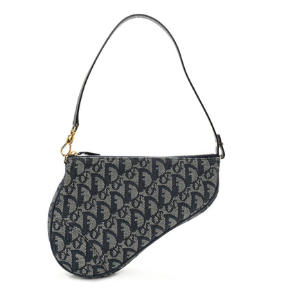 Christian Dior Monogram Mini Saddle Pochette Blue 1 of 11