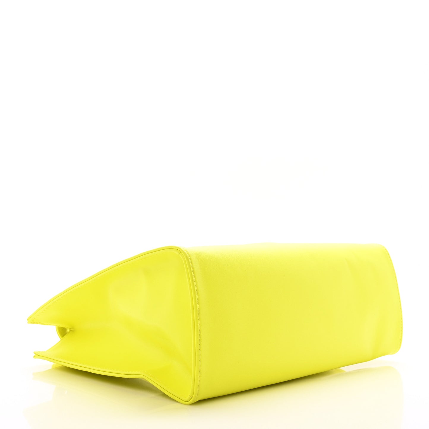 Vegan Leather Shmedium Shopping Bag Highlighter Yellow