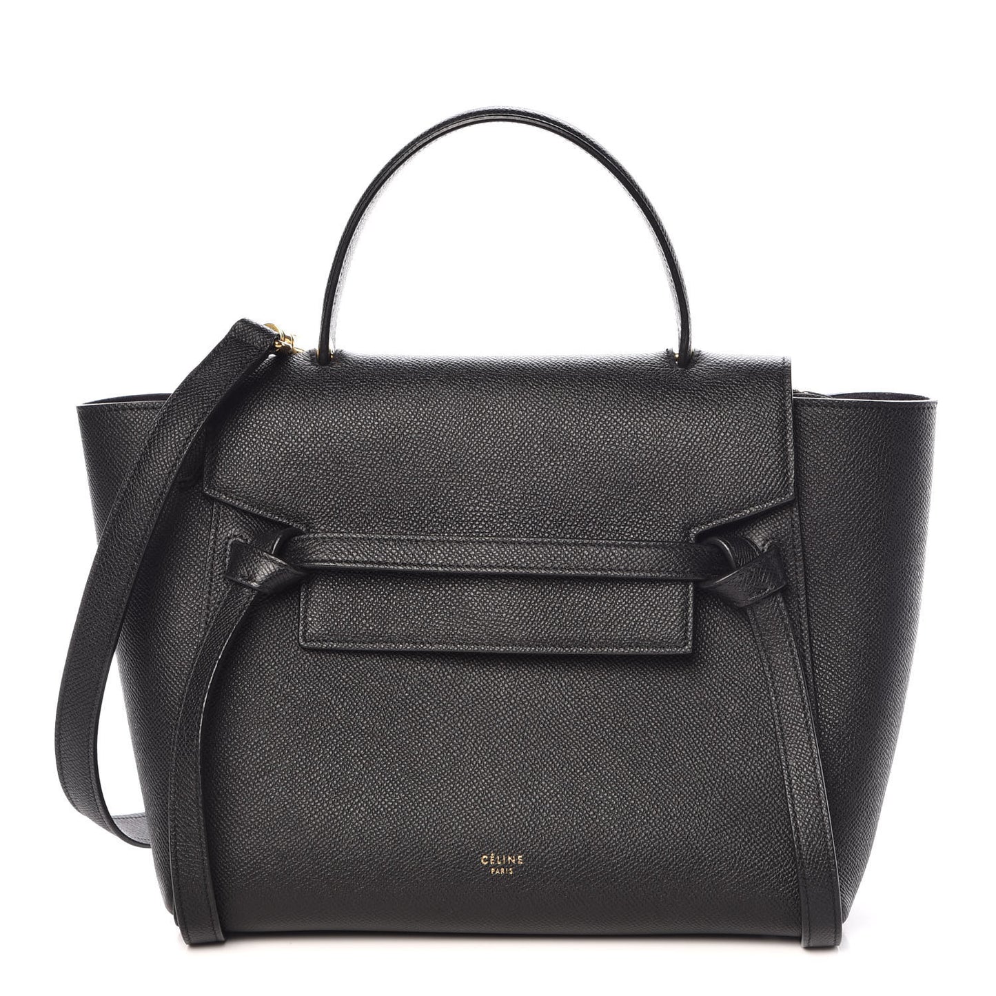 Grained Calfskin Micro Belt Bag Black