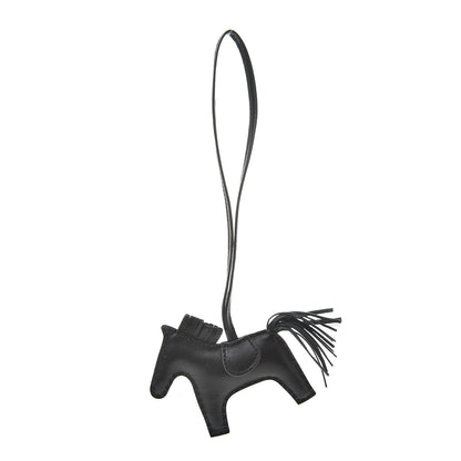 Hermes Milo Lambskin Grigri Rodeo Horse Bag Charm PM So Black 1 of 5